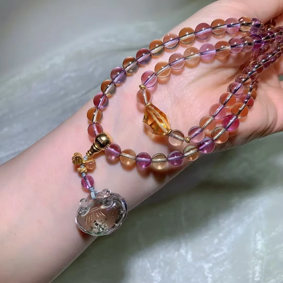 Ametrine 108-Bead Mala Necklace · 7.3mm