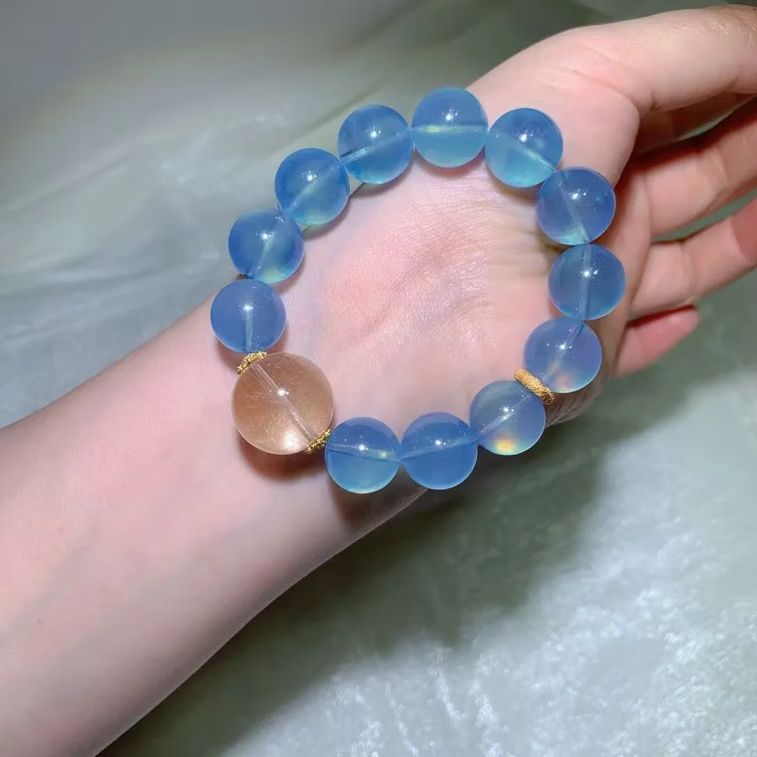 Natural Aquamarine Bracelet · 14.5mm