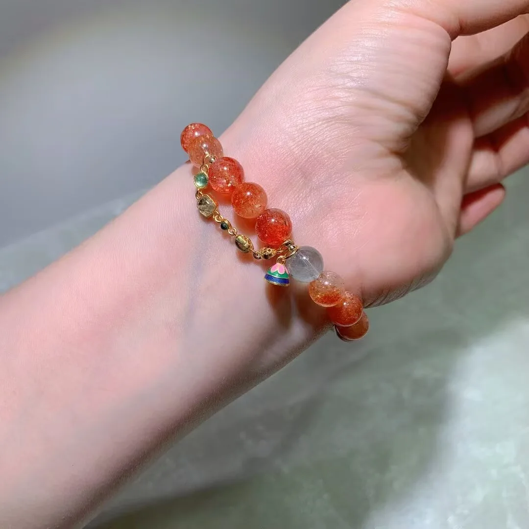 아루샤 선스톤 팔찌 · 에나멜풍 포인트 · 8.8mm — 디테일 사진