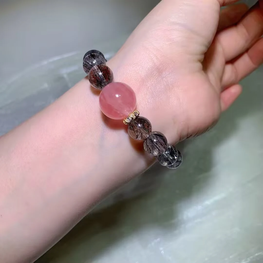 天然ブラックルチルクォーツ ブレスレット(11.1mm)