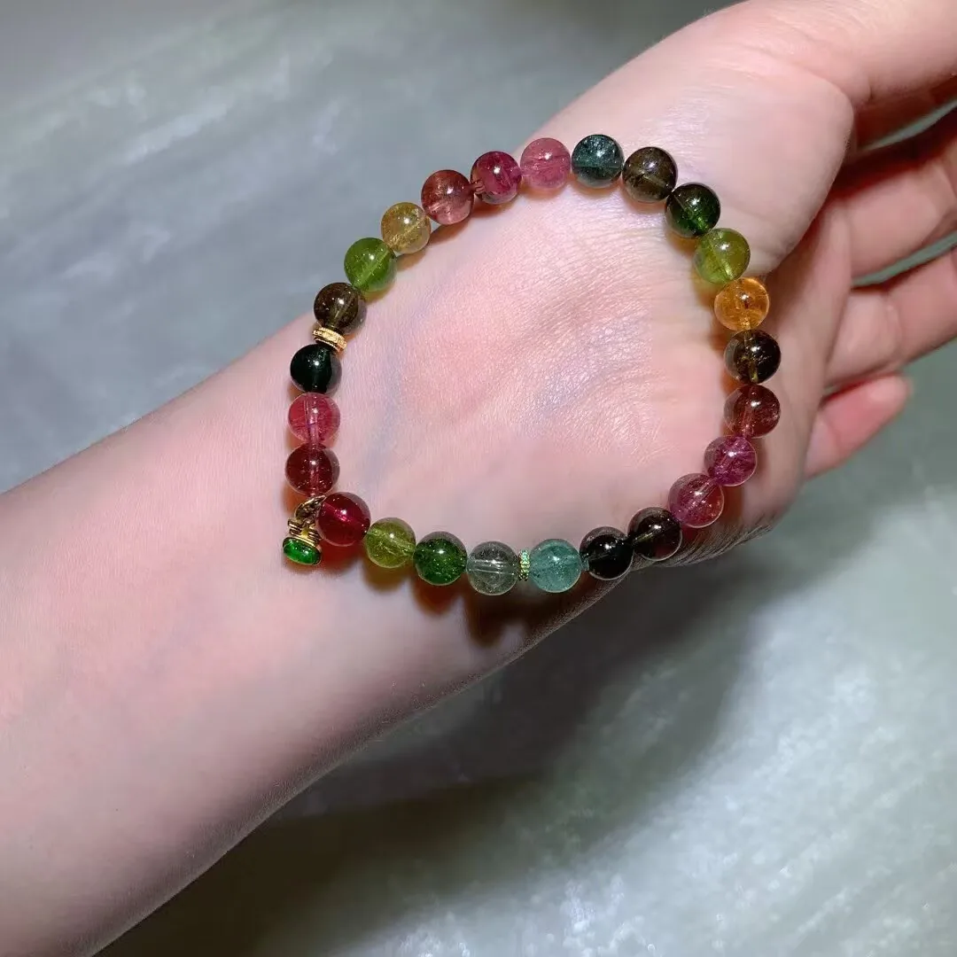 Natural Candy Tourmaline Bracelet (7.2mm)
