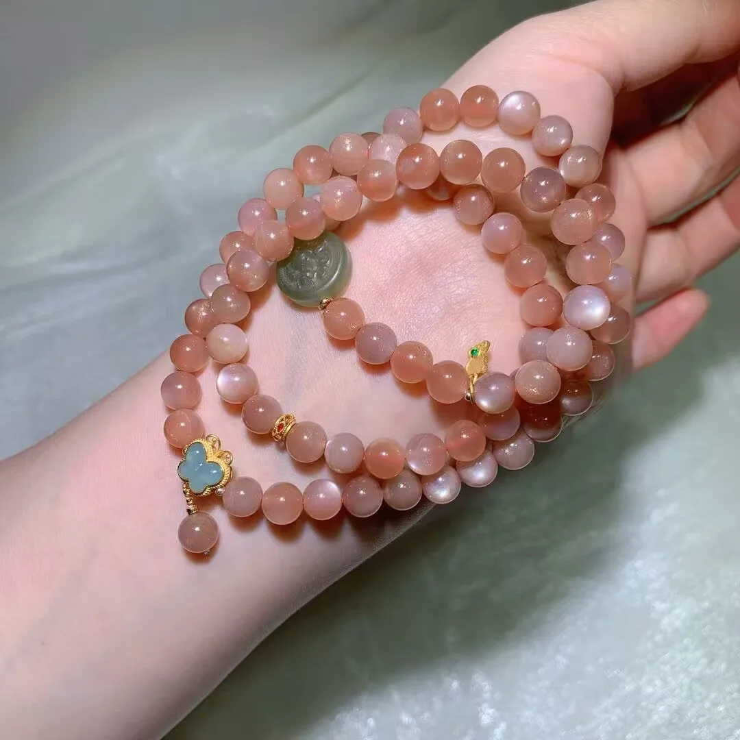 Golden Sunstone Multi-Wrap Bracelet · 7.6mm