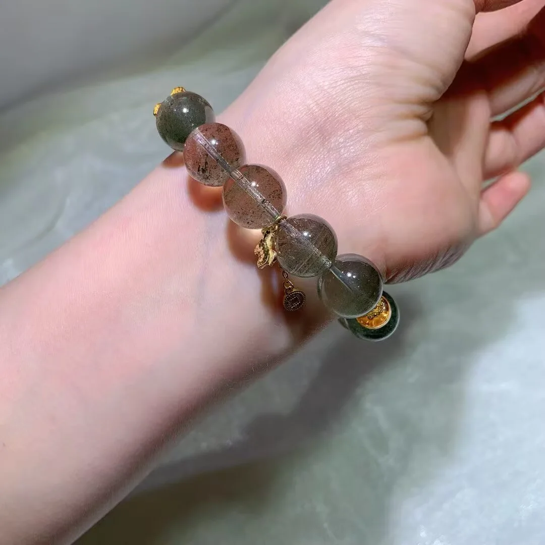 天然绿幽灵手链(14.3mm) — 细节图