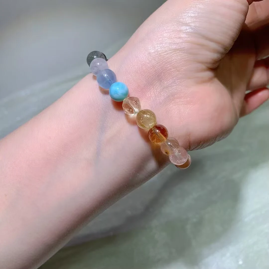 Multi-Gem Crystal Bracelet · Rainbow Run · approx. 8.7mm — detail photo