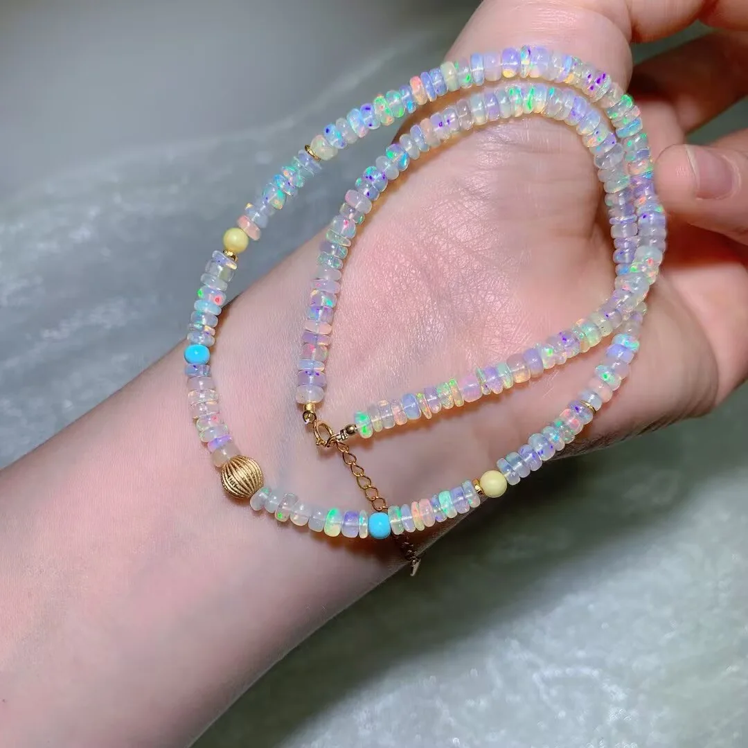 Opal Beaded Necklace · 4.7mm