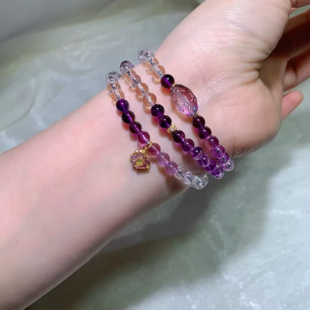 Natural Super Seven Multi-Wrap Bracelet · 5.8mm